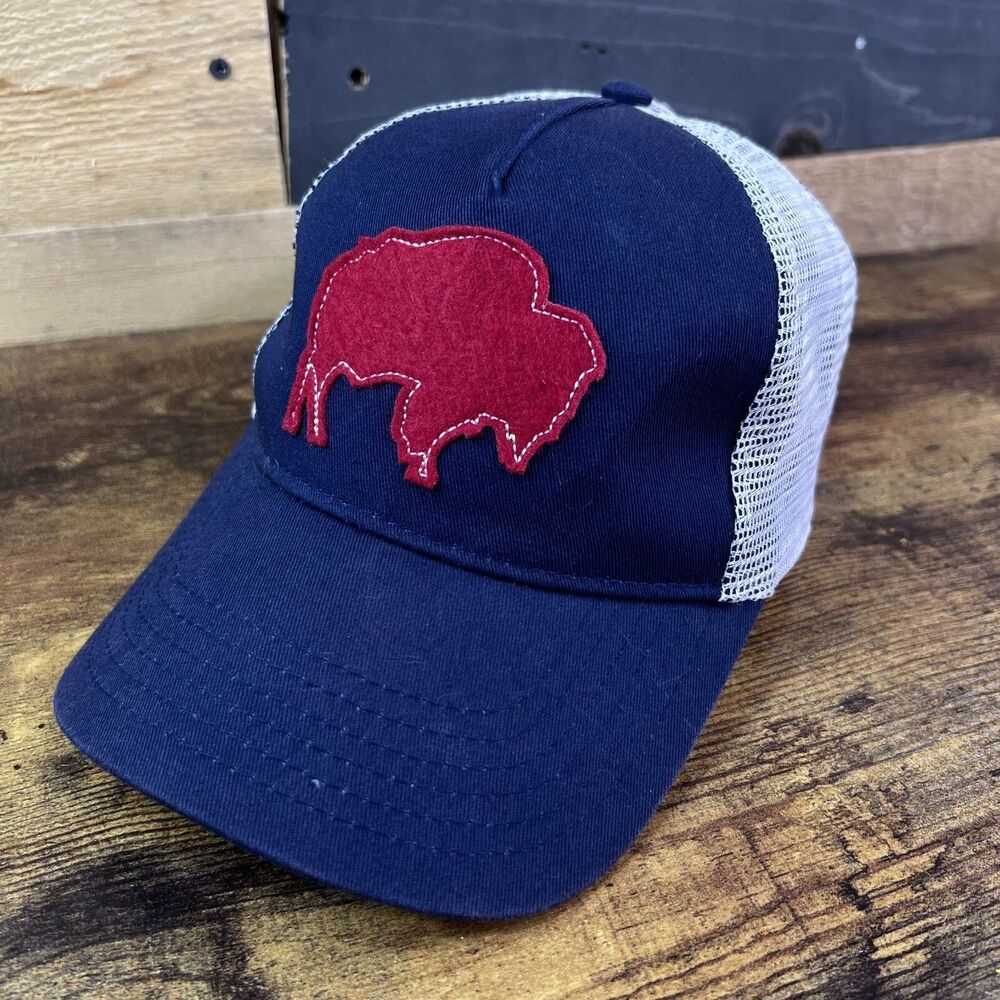Jackson Hole Buffalo MK Adjustable Snap Back Hat Baseball Cap Trucker Mesh